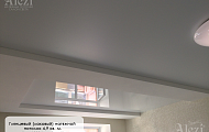 Белый лаковый натяжной потолок от "Алези" L303-4,9 кв.м