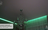 Сатиновый парящий потолок со светодиодной подсветкой в спальне