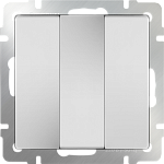 выключатель трехклавишный(белый)/WL01-SW-3G