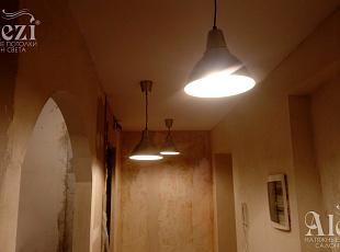 Установка светильников в коридор