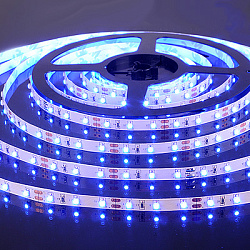 Светодиодная лента 3528/60 LED 4.8W IP20 [белая подложка] синий свет